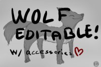 Smol wolf editable with accessories!