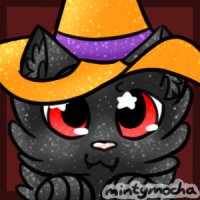 Colored-In Witch Kitty