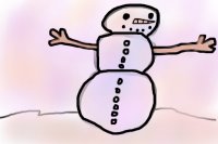 Nice snowman with a pretty backround