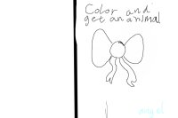 Color a ribbon and get an animal