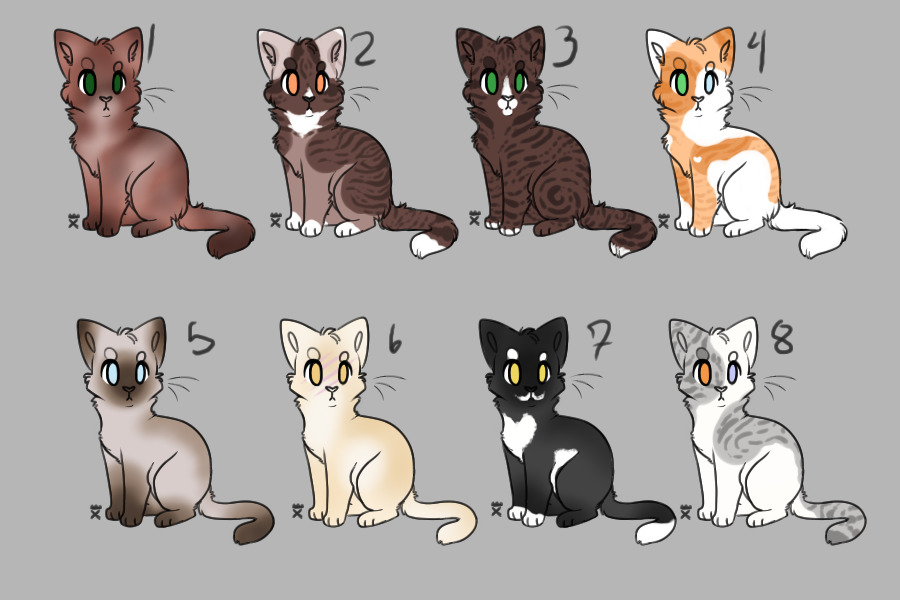Simple Cat Adoptable Characters Adopts