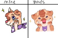 Mine vs Yours, happy pup edit