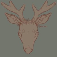 editable deer avatar