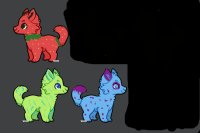Colorful puppies!
