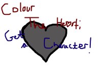 Colour The Heart; Get A Character