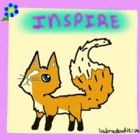 MY COLOURED IN FOX (I DID NOT DRAW THIS)