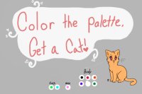 colored palette for a cat
