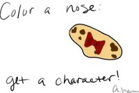 color a nose, get a character!