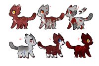 Red based adoptables! CLOSED