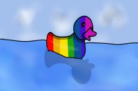 Rainbow Race Duckie