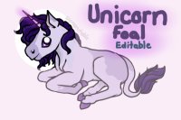 Unicorn Foal Editables