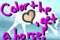 COLOR THE HEART GET A HORSE BY #FRIESIAN