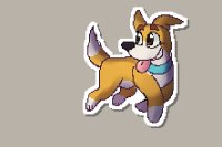 action dog sticker (dd 39)
