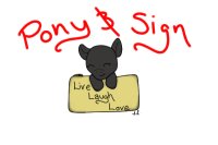 Pony & Sign Editable