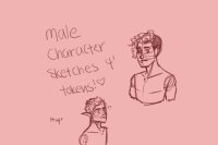 male sketches for tokens!