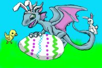 Easter dragon and friends