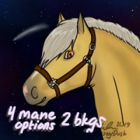 horse headshot editable avatar