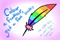 Pastel Rainbow Sparkle Feather