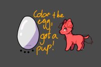 Color the egg, get a pup!
