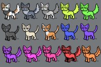 Colored kitties