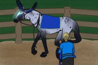 Luna's First Saddle Art