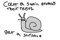 color a snail brushing it's teeth get a scribble