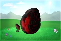 Dull Crimson Swirls Egg