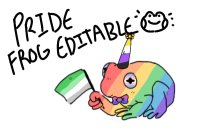 frog pride editable