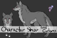 Kami's Wolf adoptable shop, and customs!