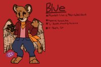 Blue (Fursona) Reference (Clothes Version)