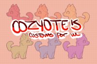cozyote custom designs for wl pets! limited time!