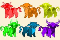 Free Rainbow of Cow Adopts- CLOSED