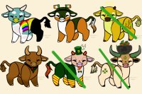 St. Patrick's Day cows