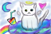 Little kitty Amara in heaven at the rainbow bridge