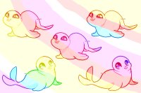 Rainbow Seals!