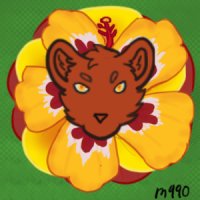 Lion -Flower Editable