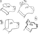 Dog head shot sketches