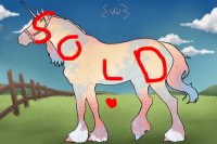 [sold] unicorn design [cotton candy cremello]