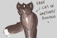free cat oc doodles