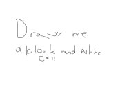 Draw me an black and white cat!